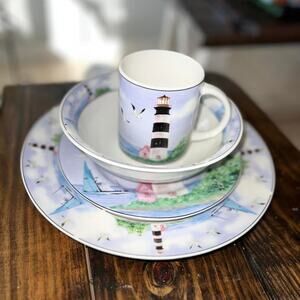 Thomson pottery lighthouse themed 4 piece